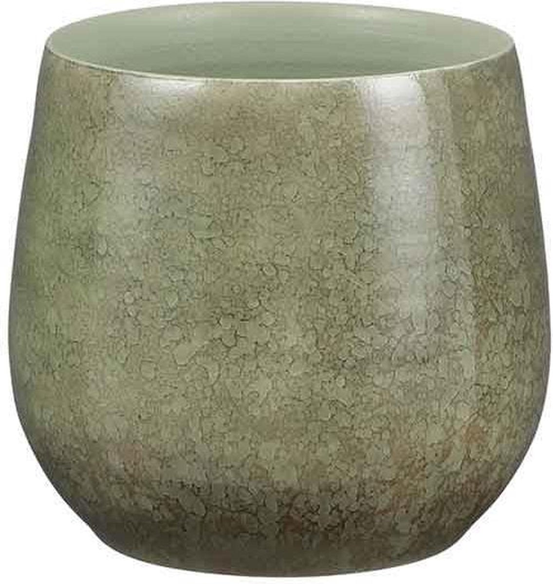  Mica Decorations Oliver Bloempot - H22 X Ø24 Cm - Terracotta - Groen