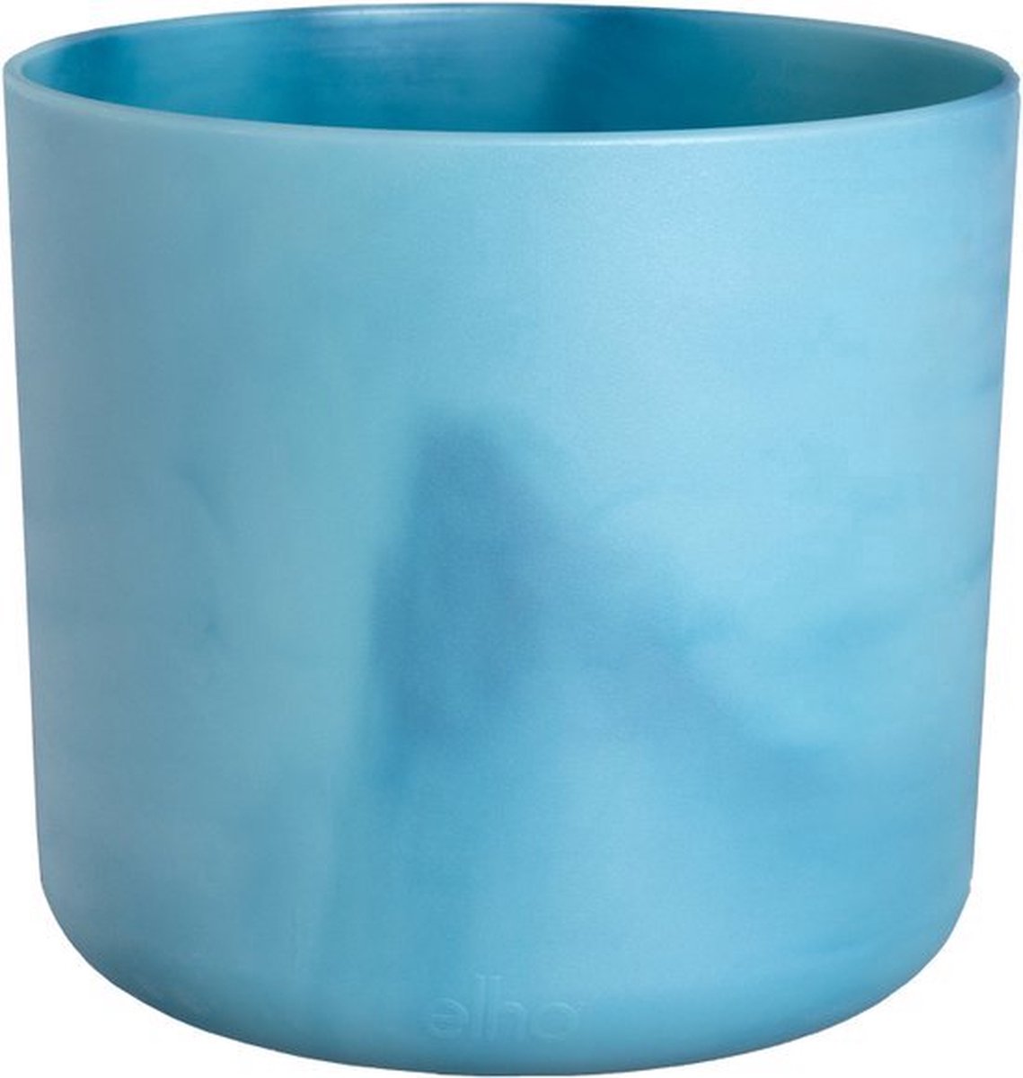  Elho The Ocean Collection Round 22cm - Bloempot Voor Binnen - 100% Gerecycled Materiaal - Gemaakt Met Zeeafval - Ø 22.3 X H 20.4 Cm - Atlantisch Blauw