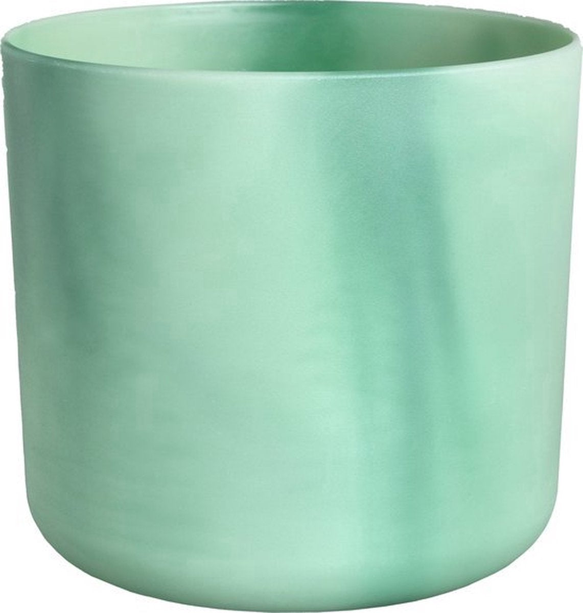  Elho The Ocean Collection Round 22cm - Bloempot Voor Binnen - 100% Gerecycled Materiaal - Gemaakt Met Zeeafval - Ø 22.3 X H 20.4 Cm - Pacifisch Groen
