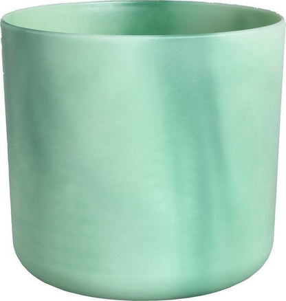  Elho The Ocean Collection Round 22cm - Bloempot Voor Binnen - 100% Gerecycled Materiaal - Gemaakt Met Zeeafval - Ø 22.3 X H 20.4 Cm - Pacifisch Groen