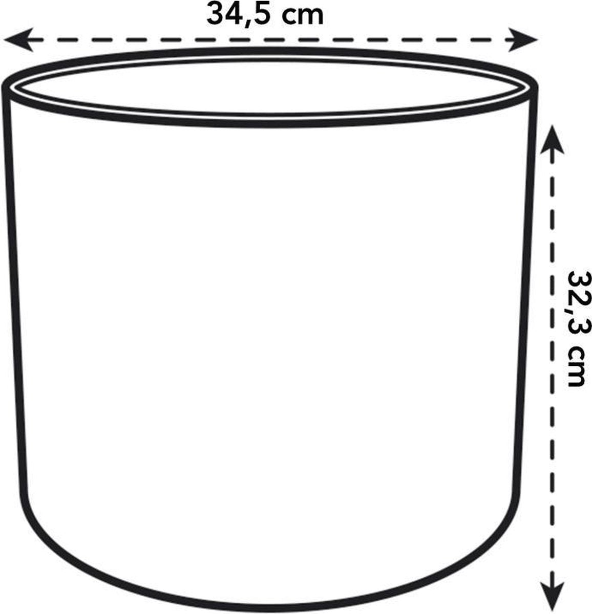  Elho B.for Soft Rond 35 - Bloempot Voor Binnen - Ø 34.5 X H 32.3 Cm - Antraciet