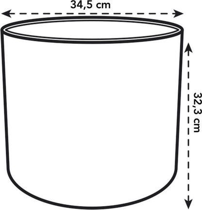  Elho B.for Soft Rond 35 - Bloempot Voor Binnen - Ø 34.5 X H 32.3 Cm - Antraciet