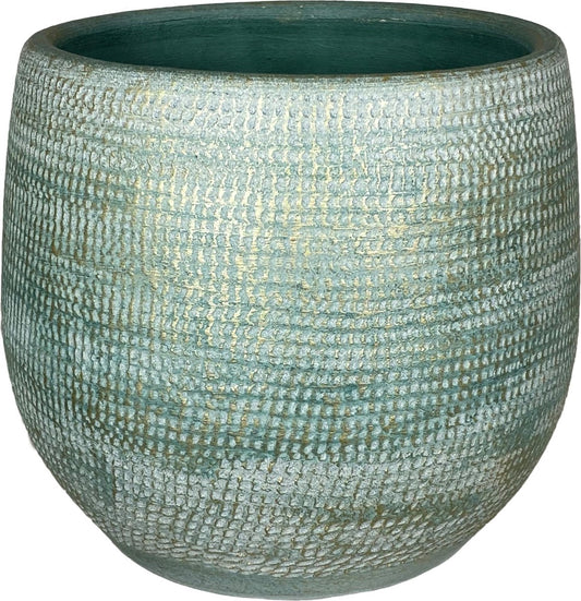  Tokio Bloempot Blauw Aqua D28 X H26 Cm - Nieuwe Collectie