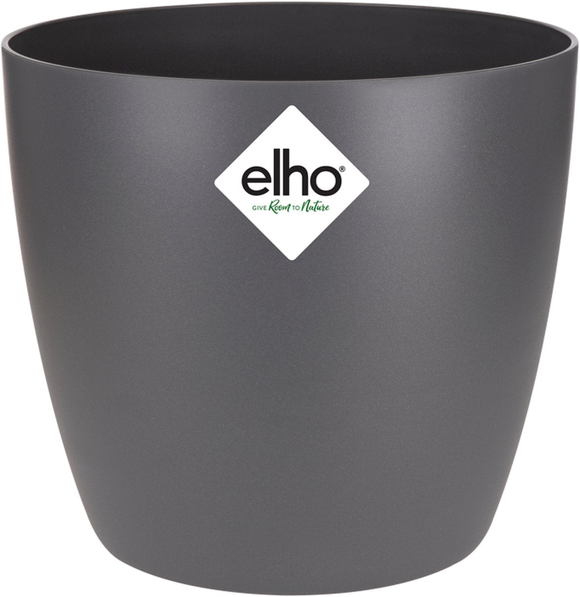  Elho Brussels Rond Mini 7 - Bloempot Voor Binnen - Ø 6.7 X H 6.0 Cm - Zwart/Antraciet