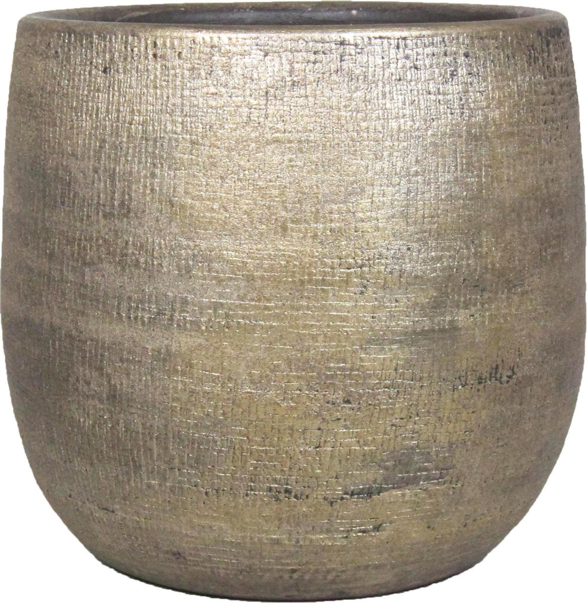  Luxe Plantenpot/bloempot Goud Mira Van Keramiek 18 Cm - Keramische Plantenpotten/plantenbakken