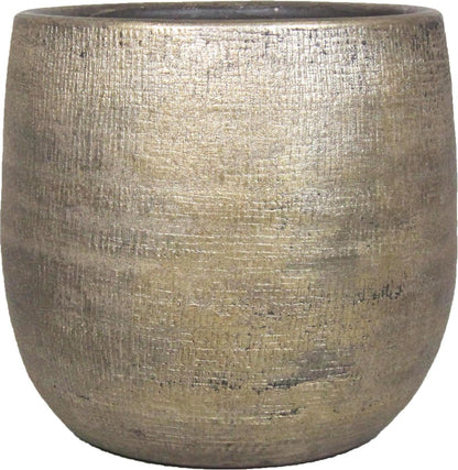  Luxe Plantenpot/bloempot Goud Mira Van Keramiek 29 Cm - Keramische Plantenpotten/plantenbakken