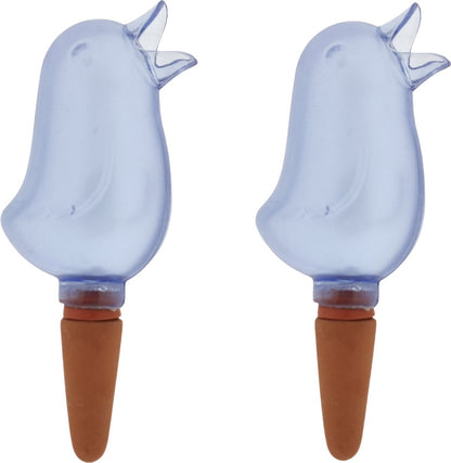  JS Drippy - Waterdruppelaars Set Van 2 Stuks - Druppelaar Vogel - Druppelsysteem Planten - Watergeefsysteem Kamerplanten - Waterbol - Blauw