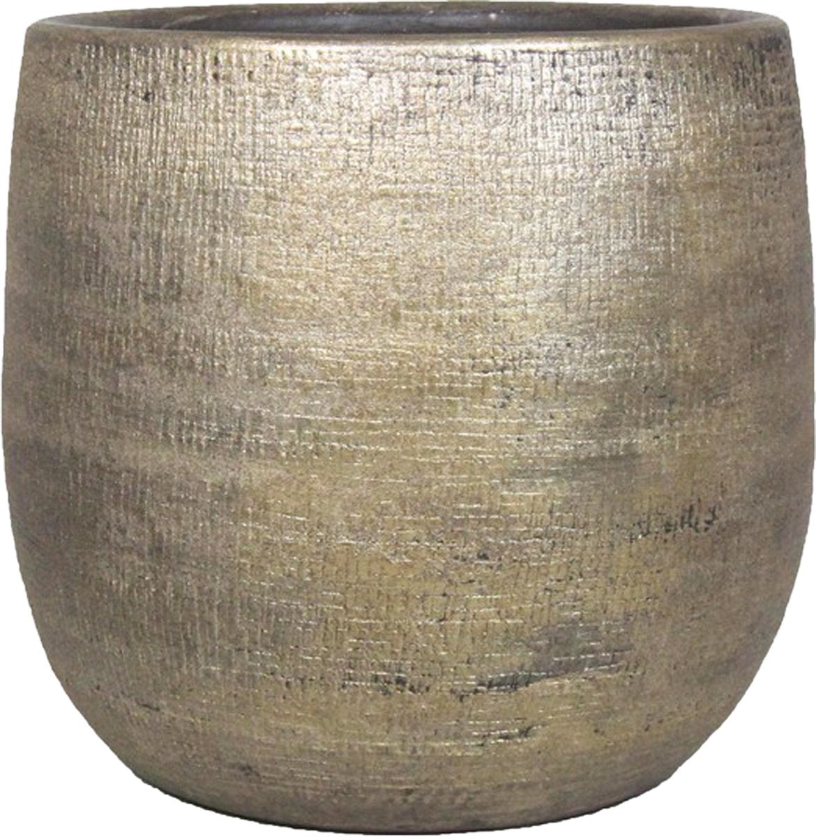  Luxe Plantenpot/bloempot Goud Mira Van Keramiek 29 Cm - Keramische Plantenpotten/plantenbakken