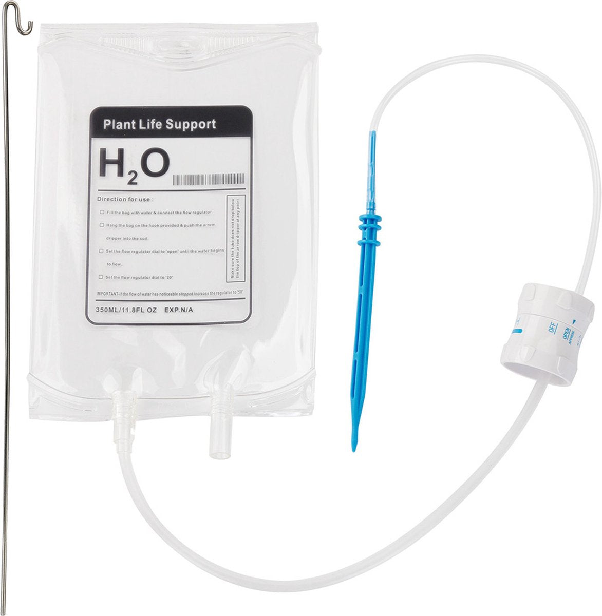  MikaMax Watergeefsysteem Voor Kamerplanten - Infuus Voor Planten - 8 Dagen Automatisch Water - 450 Ml