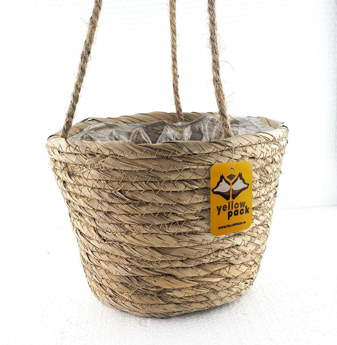 Merkloos Plantenhanger 18x15cm Naturel | Hangende Mand | Handgemaakt | Planten-houder / Hang-plant | Planten Accessoires | Hangmand