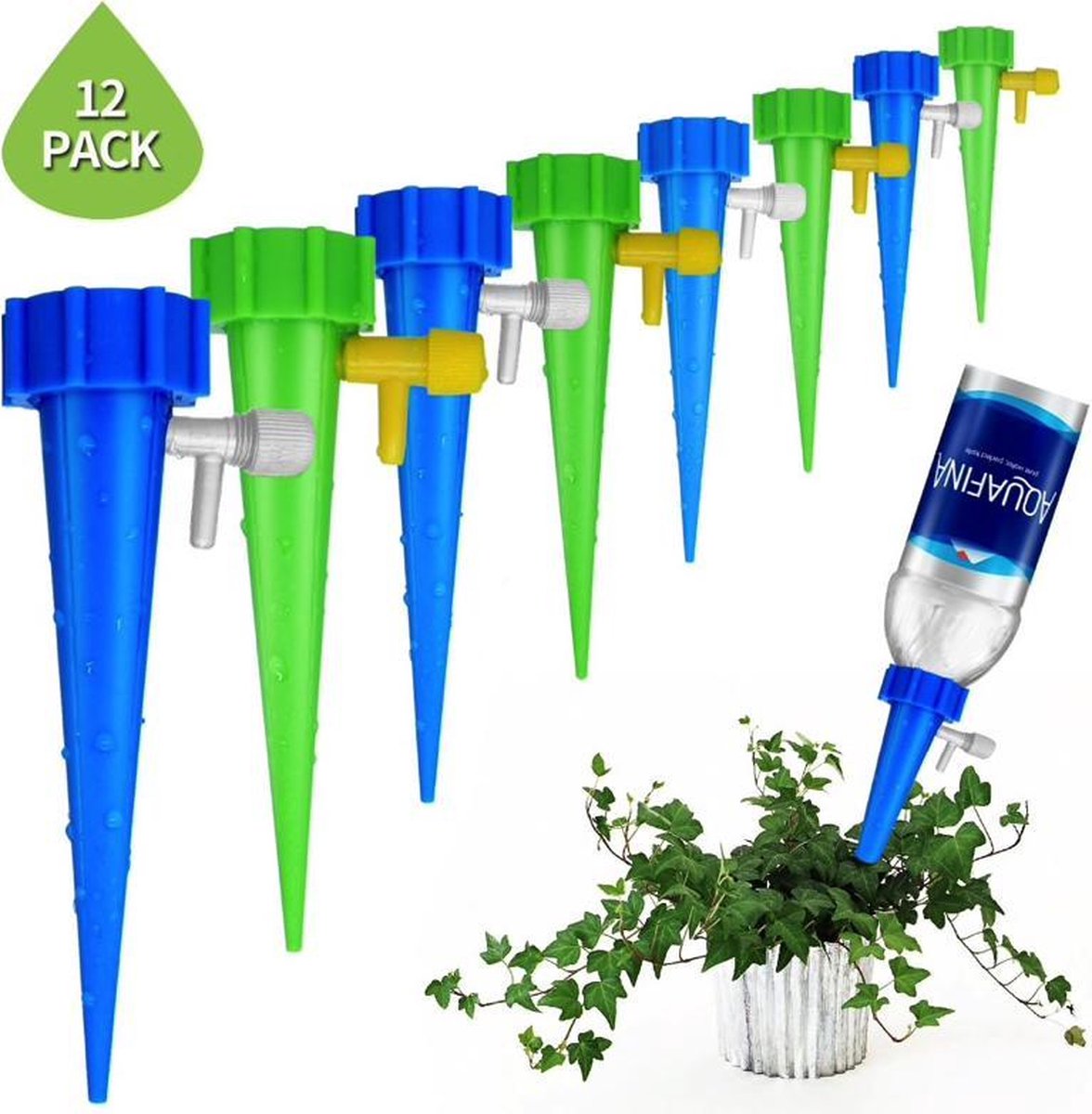  12 Stuks Plant Bewateringssysteem | Waterdruppelaar | Druppelsysteem |Bewateringssysteem | Bewateringsyteem Watergeefsysteem | Plantenbol | Automatische Gieter | Water Druppelaar | Druppel Systeem | Water Geef Systeem | Plantenbol |