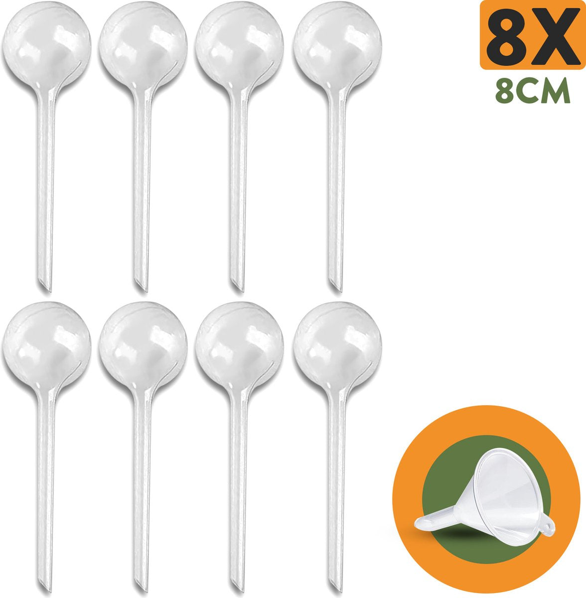  STFF &amp; Co® Waterdruppelaar Voor Planten – Irrigatiesysteem Automatisch Watergeefsysteem – Waterbollen Voor Planten – Bewateringssysteem – 8 Stuks - 8cm