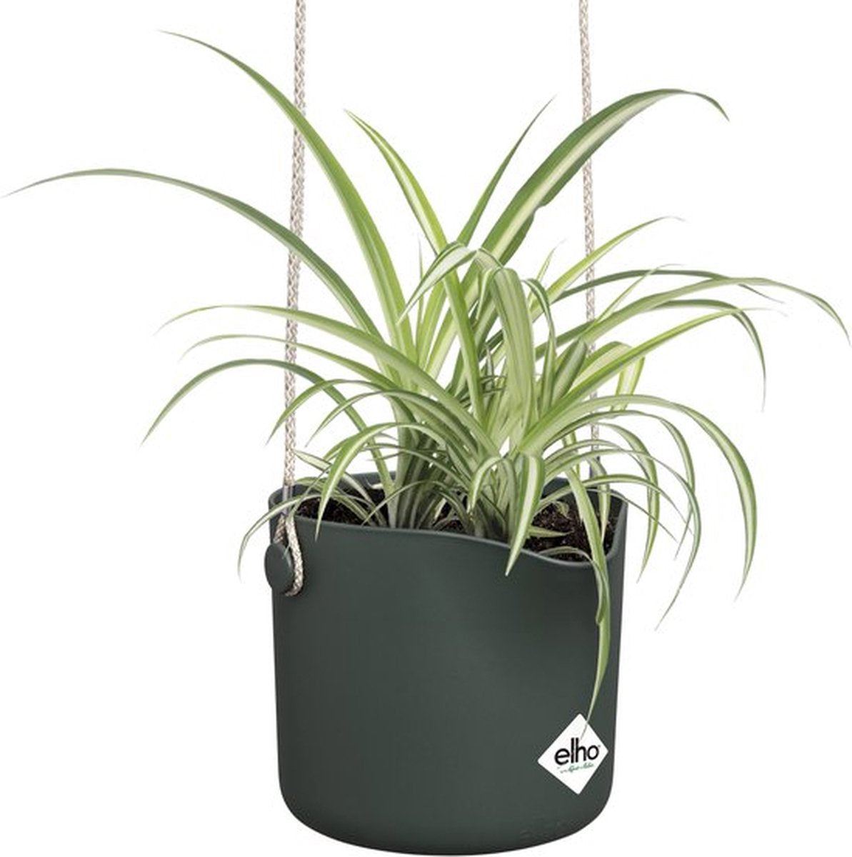  Elho B.for Swing 18 Hangpot - Bloempot Voor Binnen - Ø 18.0 X H 16.5 Cm - Groen/Blad Groen
