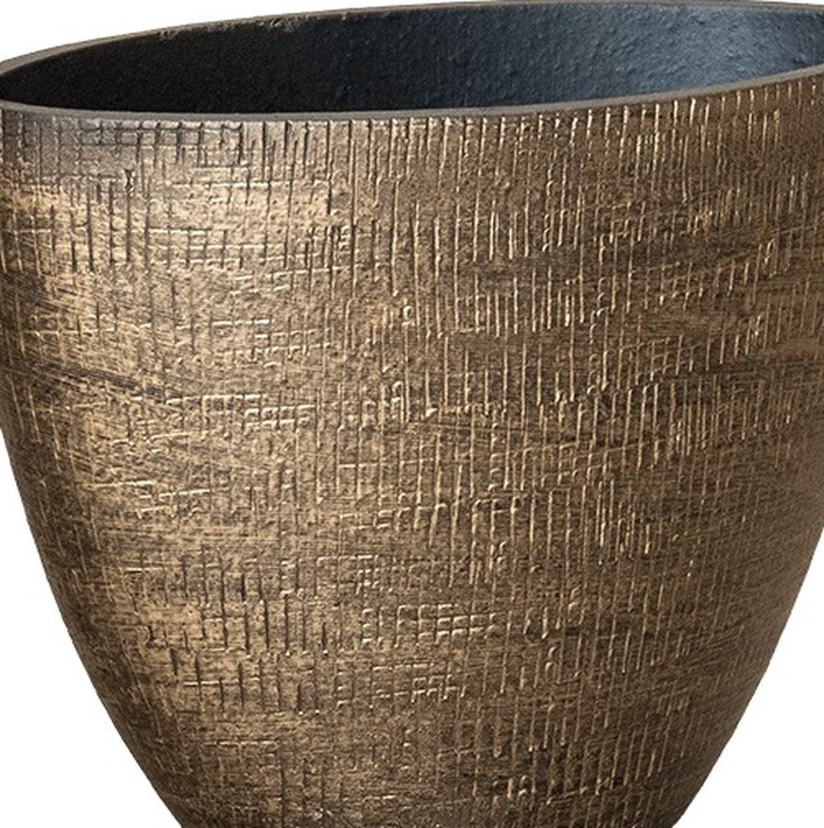Merkloos Planter Ryan Shiny Gold 33 Cm Ovale Gouden Bloempot Voor Binnen Ovaal