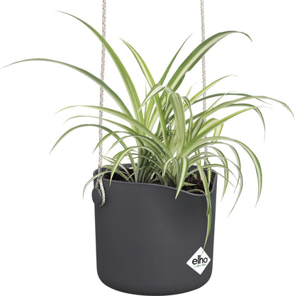  Elho B.for Swing 18 Hangpot - Bloempot Voor Binnen - Ø 18.0 X H 16.5 Cm - Zwart/Antraciet