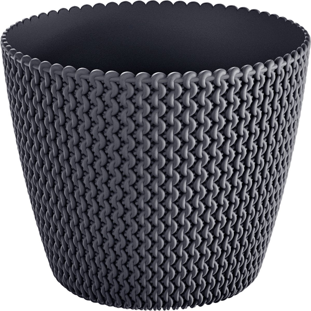 Prosperplast 1x Kunststof Splofy Bloempotten 30 Cm Antraciet - Bloempotten/plantenpotten Voor Binnen En Buiten