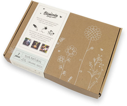  Blossombs Giftbox Small - 7 Blossombs - Bloembommetjes - Zaadbommetjes - Vlinders - Bijen - Biologisch - Ecologisch - Verjaardag - Communie - Doopsuiker - Valentijn