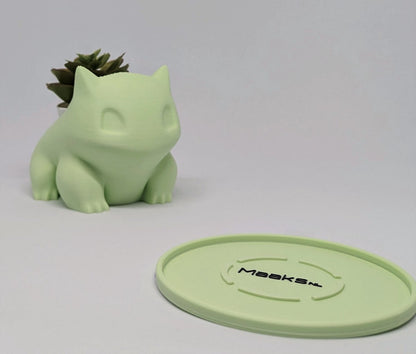 Merkloos Pokémon Bulbasaur Bloempot - Inclusief Opvangschaal - Pastelgroen