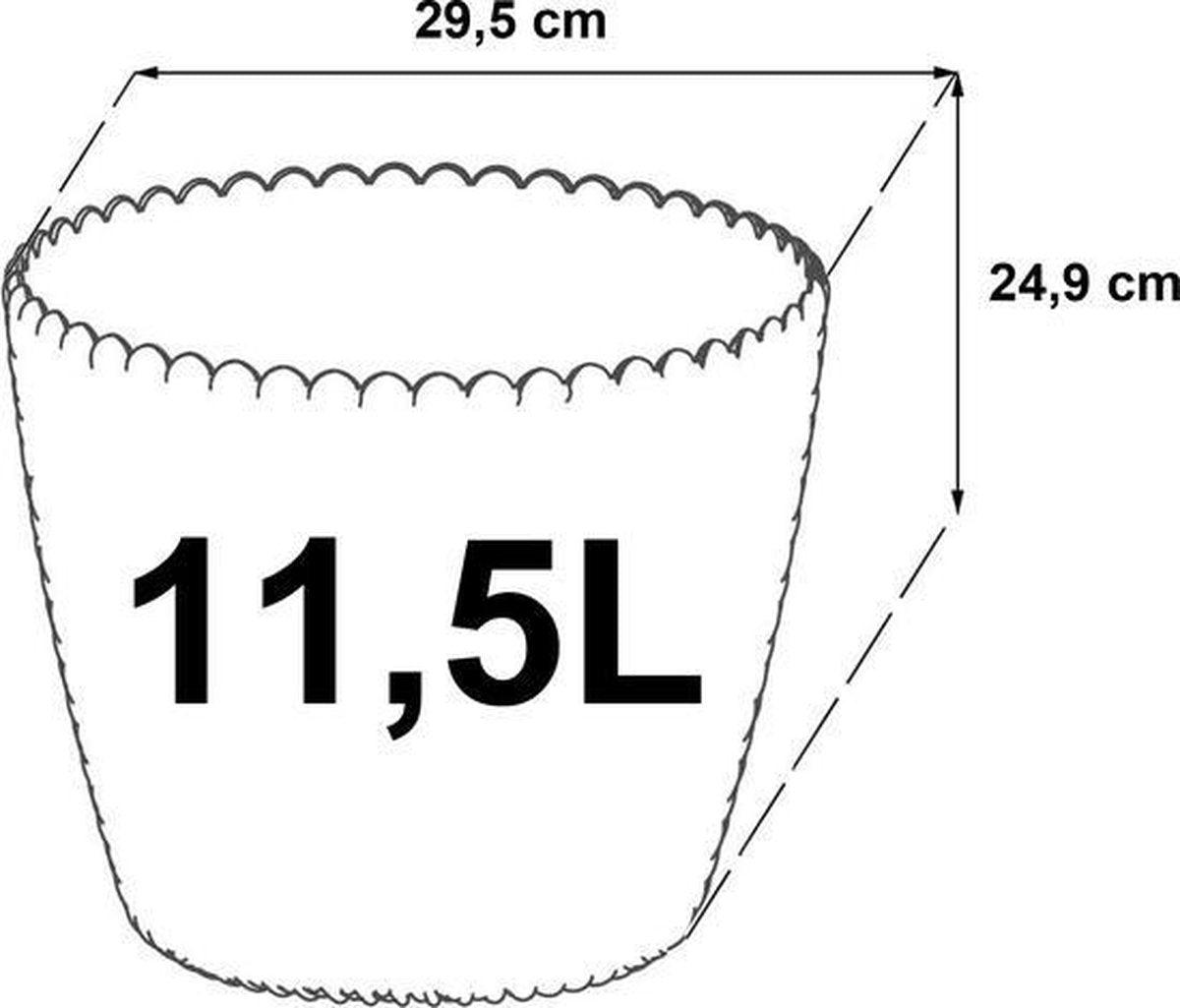 Prosperplast 1x Kunststof Splofy Bloempotten 30 Cm Antraciet - Bloempotten/plantenpotten Voor Binnen En Buiten