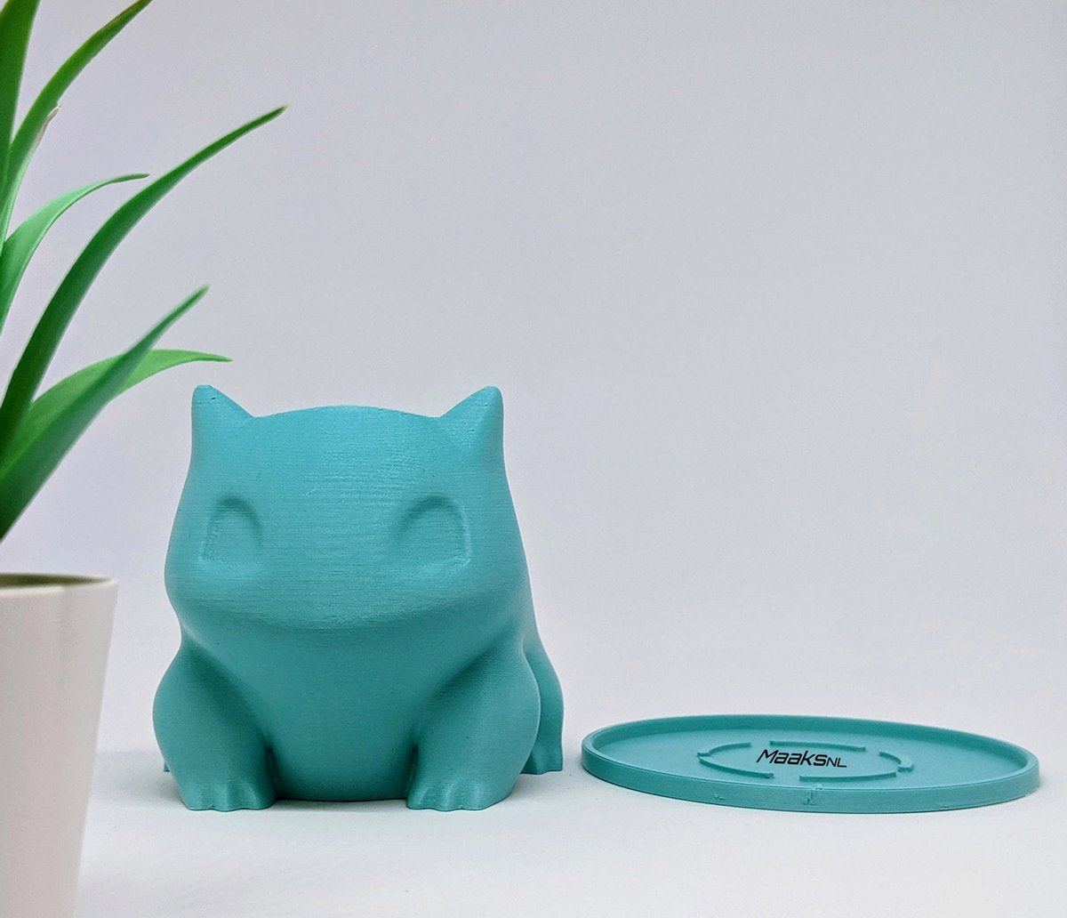 Merkloos Pokémon Bulbasaur Bloempot - Inclusief Opvangschaal - Teal