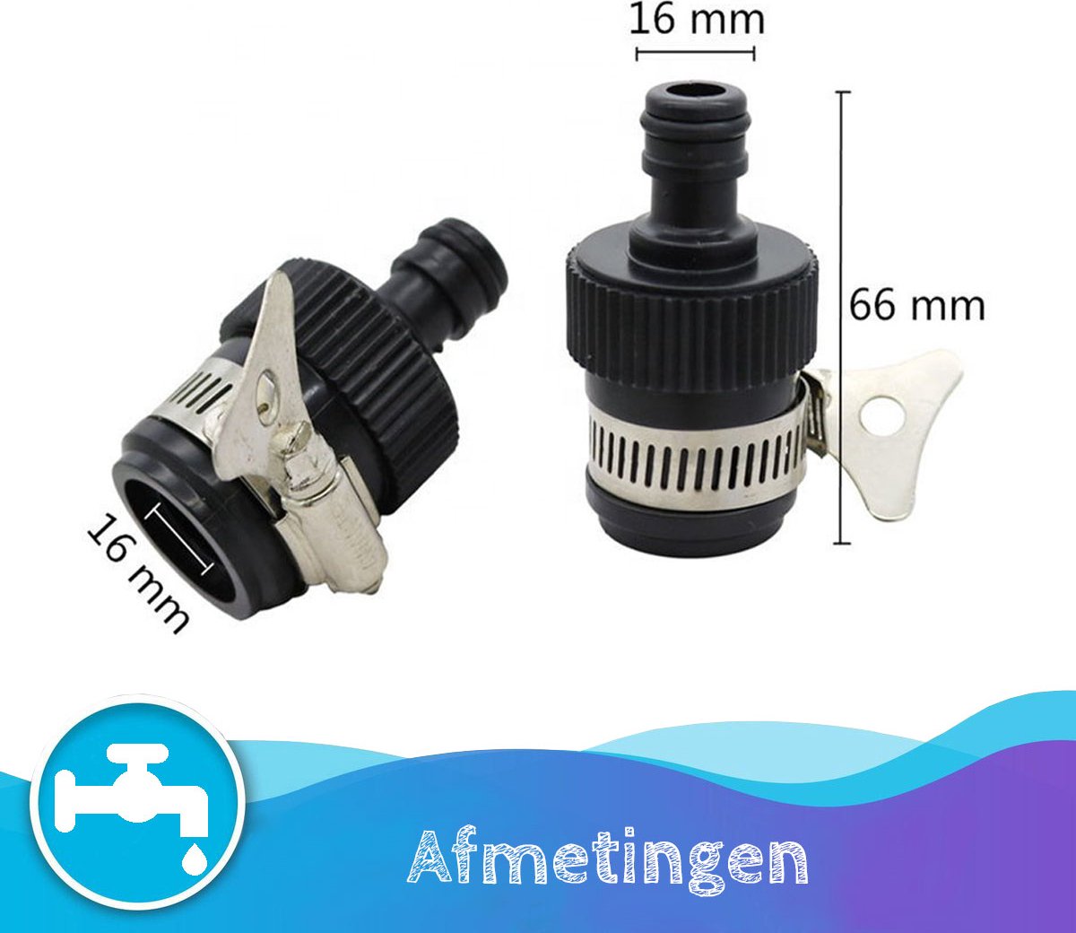  Summer Spark Universele Waterdief 14 – 20mm - Kraanstuk - Adapter Binnenkraan - Ook Geschikt Voor Gardena - Slangkoppeling