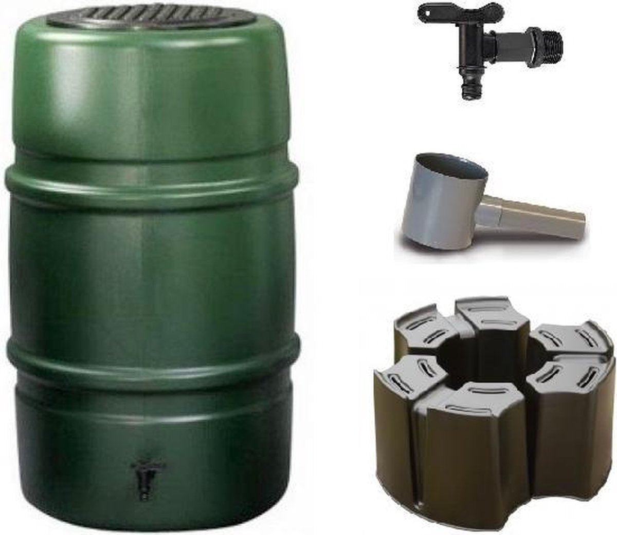  Regenton Voordeelset | Harcostar 227liter Groen + Standaard + Vulautomaat.