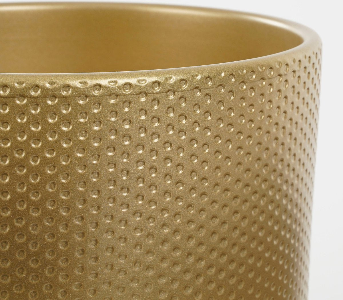  Mica Decorations Era Bloempot - H21,5 X Ø23 Cm - Reliëf - Goud