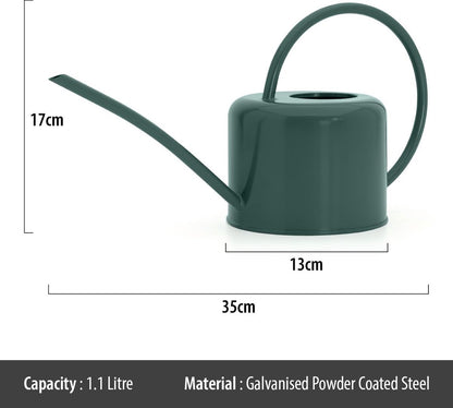  CKB LTD - Gieters - Gieter - Retro - Gietertje - Kleine Gieter Voor Binnen En Buiten - 1 Liter - Groen Plantengieter Tuingieter Bloemengieter Mini Klein Metaal Binnenplantjes Gietertjes Tuingieters Vintage Kamerplanten Buitengieter Binnenshuis