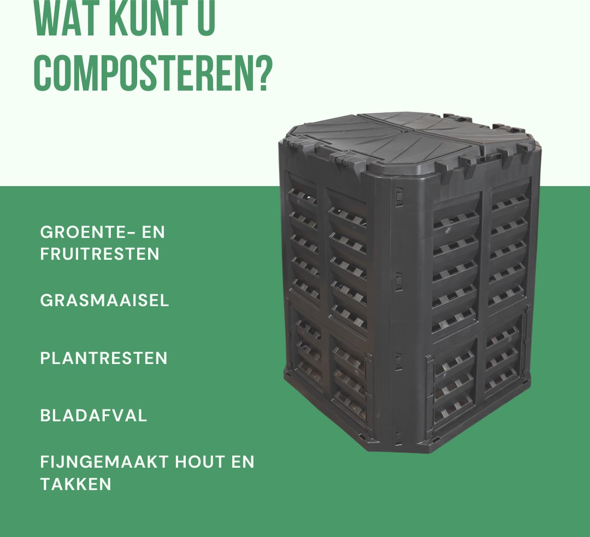  Compostvat - 360 Liter - Compostbak - Composter - Afval Recyclen