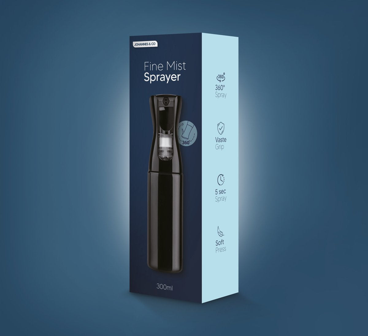  Johannes &amp; Co Waterspuit Zwart - Waterverstuiver Mist Verstuiver Haar