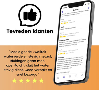  Horvitus Waterverdeler 2 Weg - Y Stuk Kraan Splitter - Voor Europese Kranen - Messing