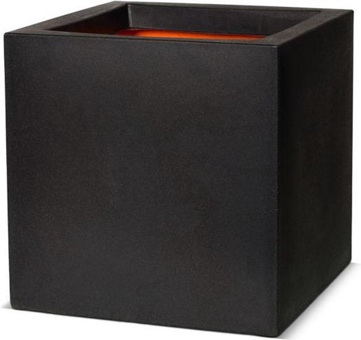  Capi Europe - Bloempot Vierkant Smooth NL - 30x30x30 - Zwart - Voor Binnen En Buiten - KBL902