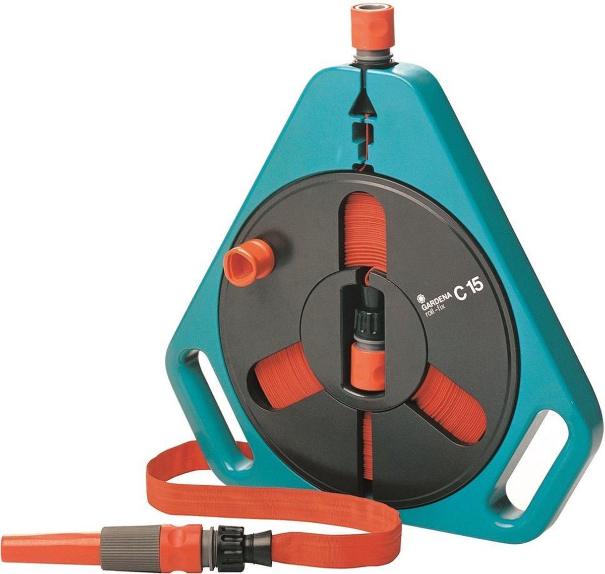  GARDENA Classic Draagcassette Roll-fix C15 Compleet - Inclusief 15 Meter Compact Slang