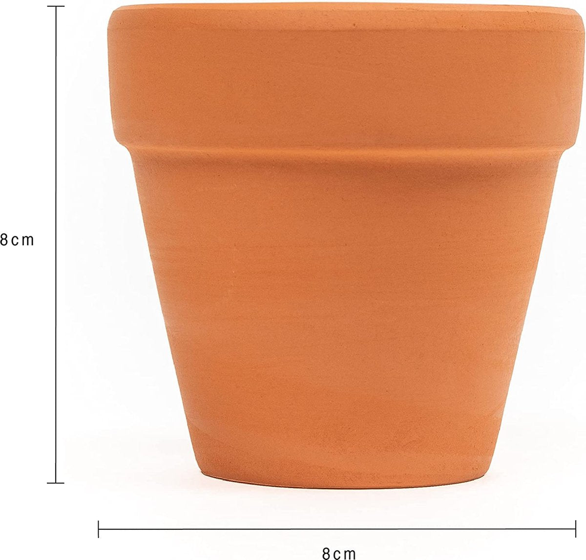  Garden Mania - 12 Mini Terracotta Keramische Klei Bloempotten Met Afvoergat, 8cm