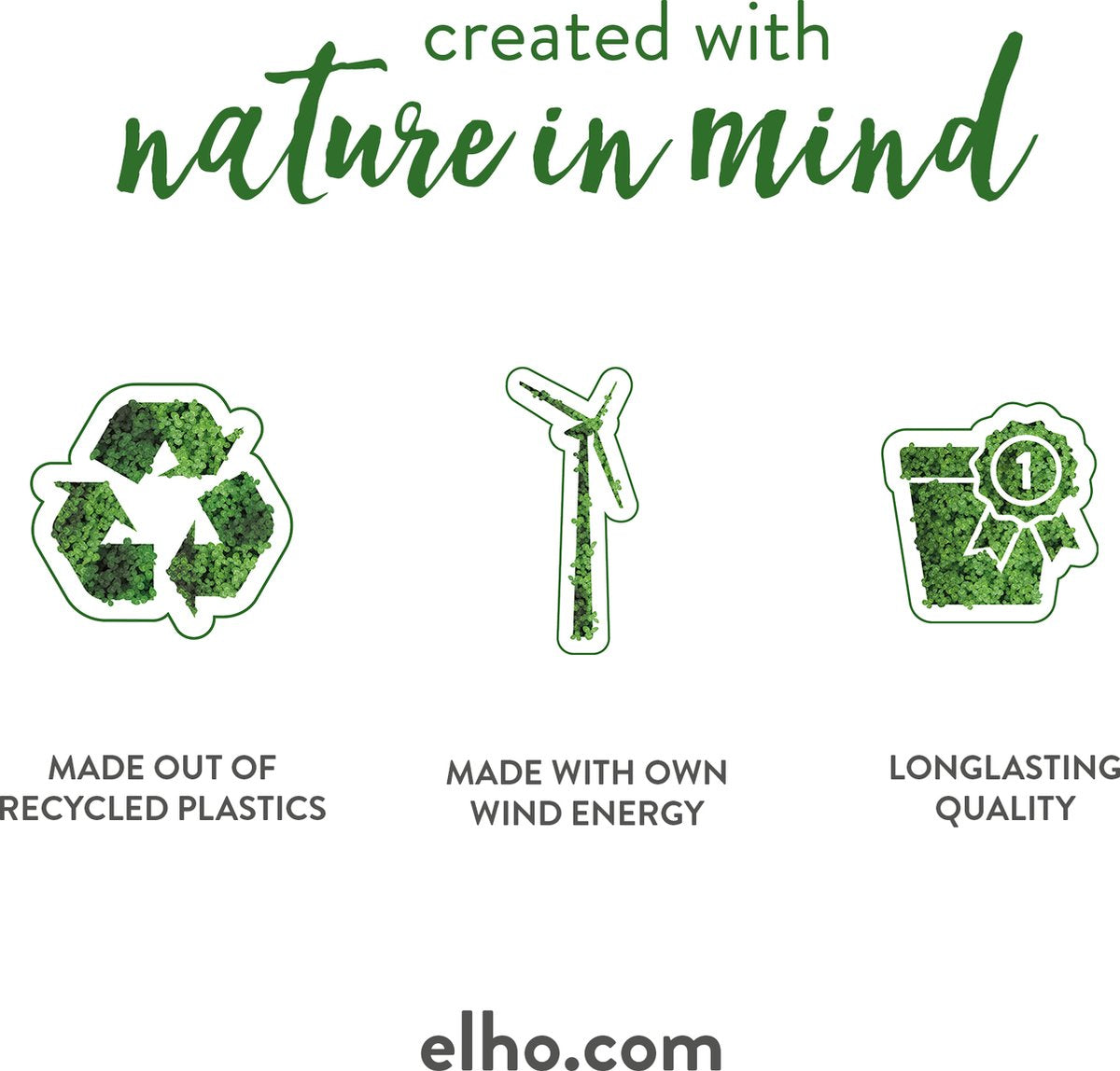  Elho The Ocean Collection Round 22cm - Bloempot Voor Binnen - 100% Gerecycled Materiaal - Gemaakt Met Zeeafval - Ø 22.3 X H 20.4 Cm - Pacifisch Groen