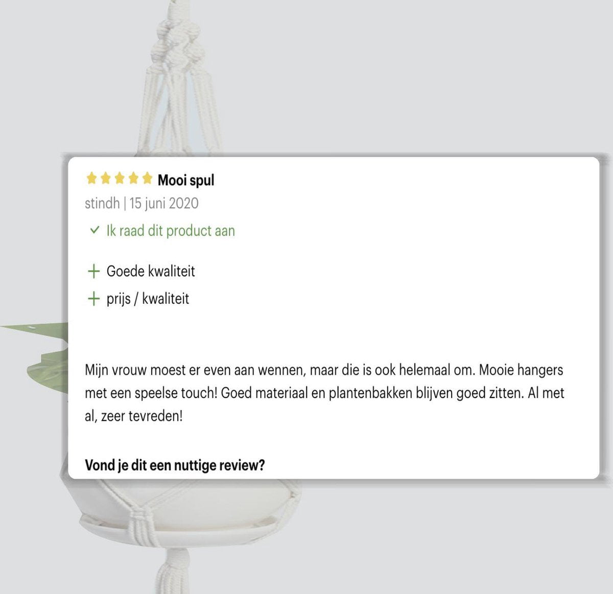 Merkloos Plantenhanger Macramé - Luxe Gevlochten Touw Katoen - 2 Stuks - Plantenpot Ophangen