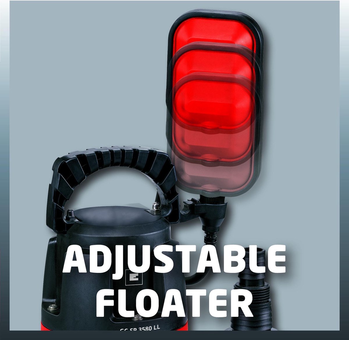  Einhell Dompelpomp GC-SP 3580 LL (350 W - 8000 L/h - 1 Mm Restwater - Traploos Instelbare Vlotterschakelaar - GeÃ¯ntegreerd Terugslagventiel - Draaghandvat - Kabelopwikkeling - Mechanische Afdichting)