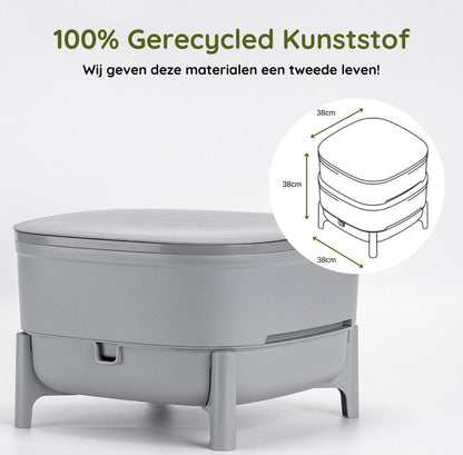  Wormenboerderij Kunststof Wormenbak - Wormenhotel - Wormentoren - Wormen Compostbak - Compost - 30L - 100% Gerecycled Kunststof - Exclusief Compostwormen