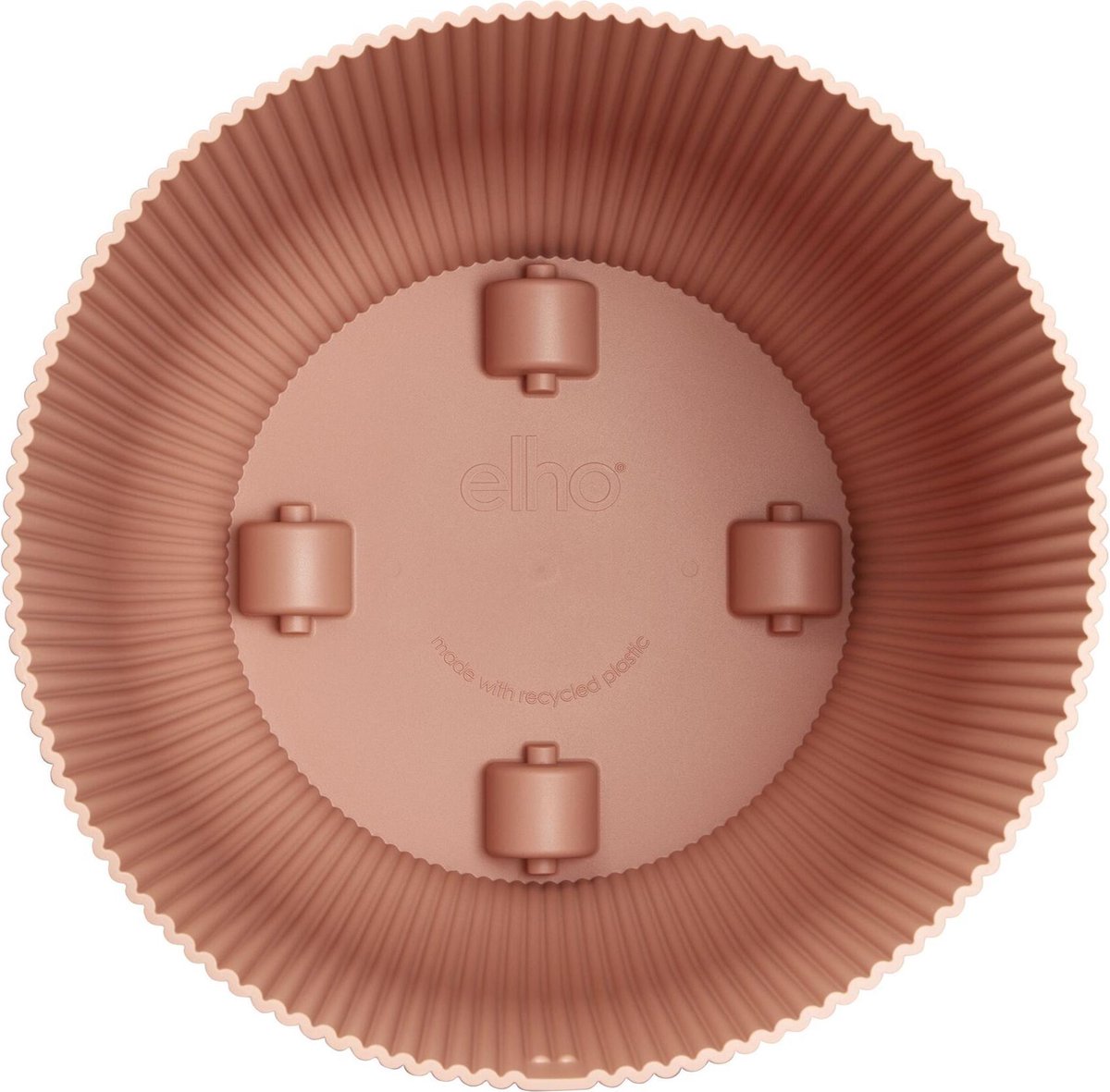 Elho Vibes Fold Rond Wielen 35 - Bloempot Voor Binnen - Ø 34.9 X H 32.4 Cm - Delicaat Roze