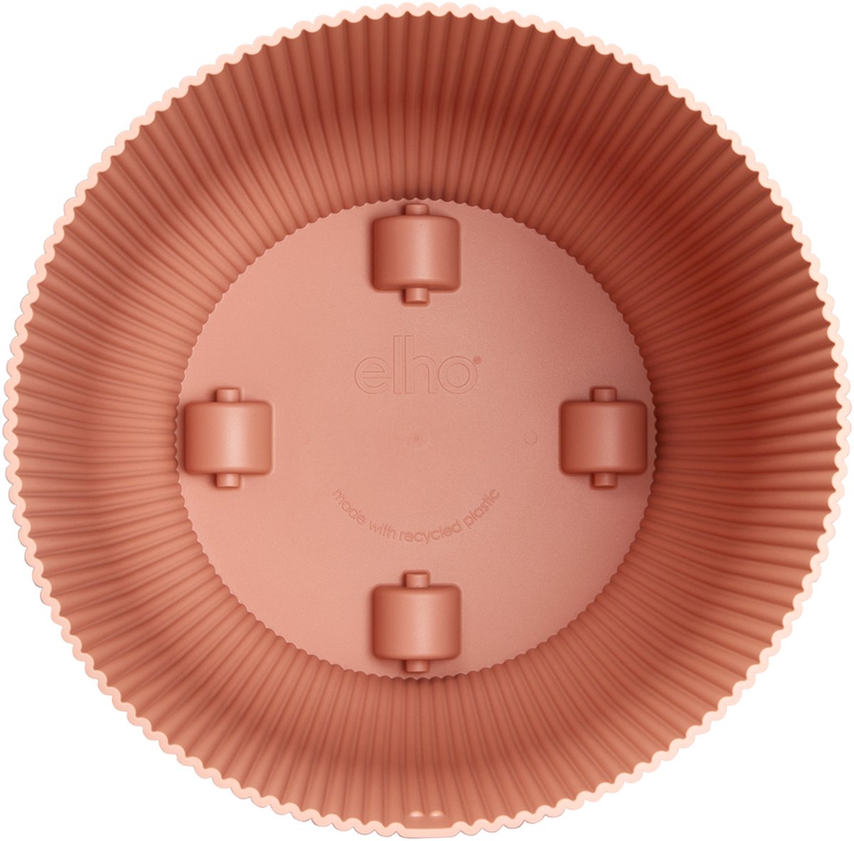  Elho Vibes Fold Rond Wielen 35 - Bloempot Voor Binnen - Ø 34.9 X H 32.4 Cm - Delicaat Roze