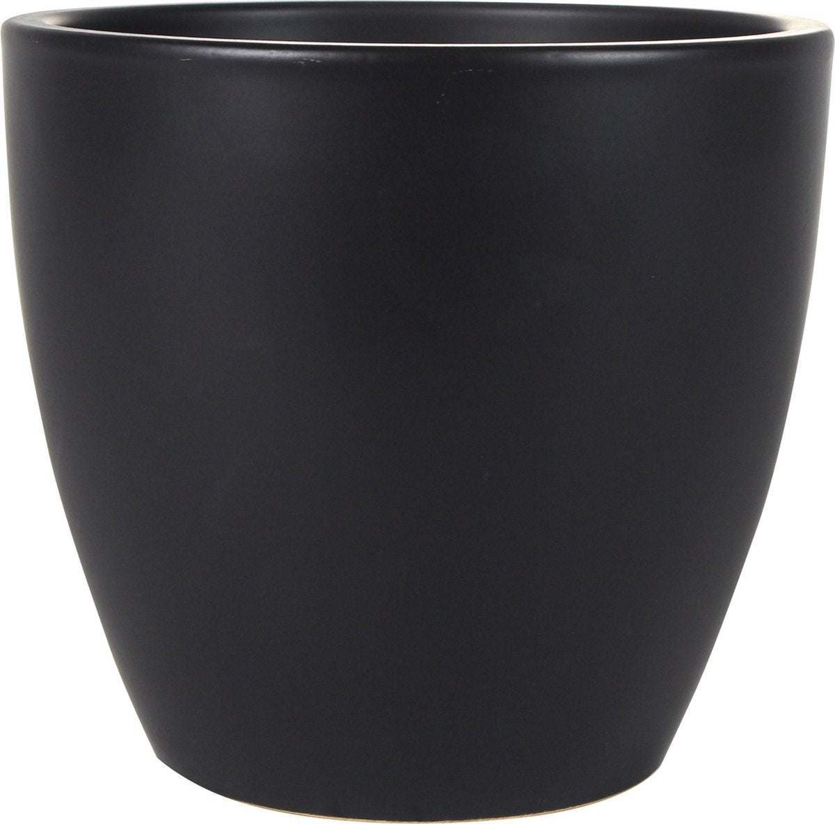  Plantenpot/bloempot In Een Strakke Scandinavische Look Zwart Dia 20 Cm En Hoogte 19 Cm Glanzend