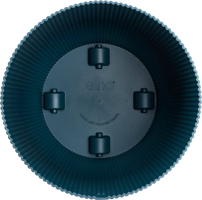  Elho Vibes Fold Rond Wielen 35 - Bloempot Voor Binnen - Ø 34.9 X H 32.4 Cm - Diepblauw