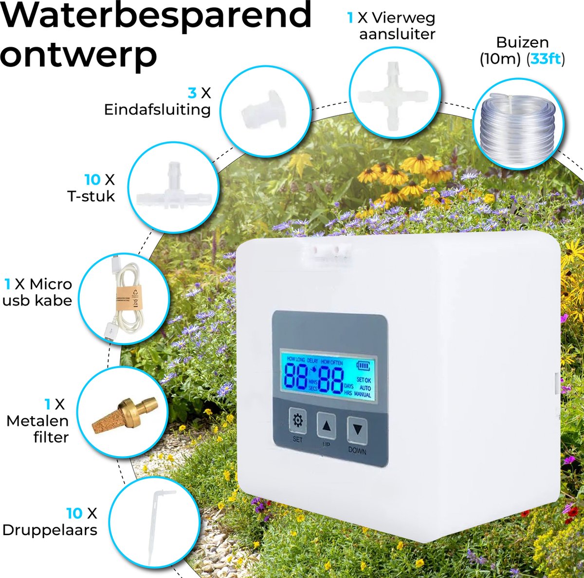  Automatisch Bewateringssysteem Voor Kamerplanten Met Pomp – Waterdruppelaar – Watergeefsysteem– Planten Watergever