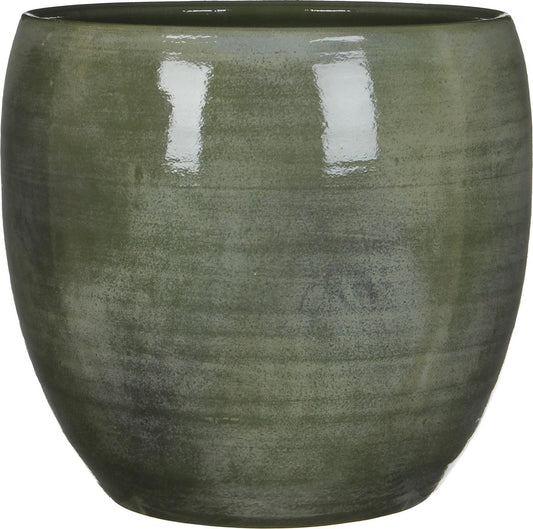  Mica Decorations Lester Bloempot - H31 X Ø33 Cm - Terracotta - Groen