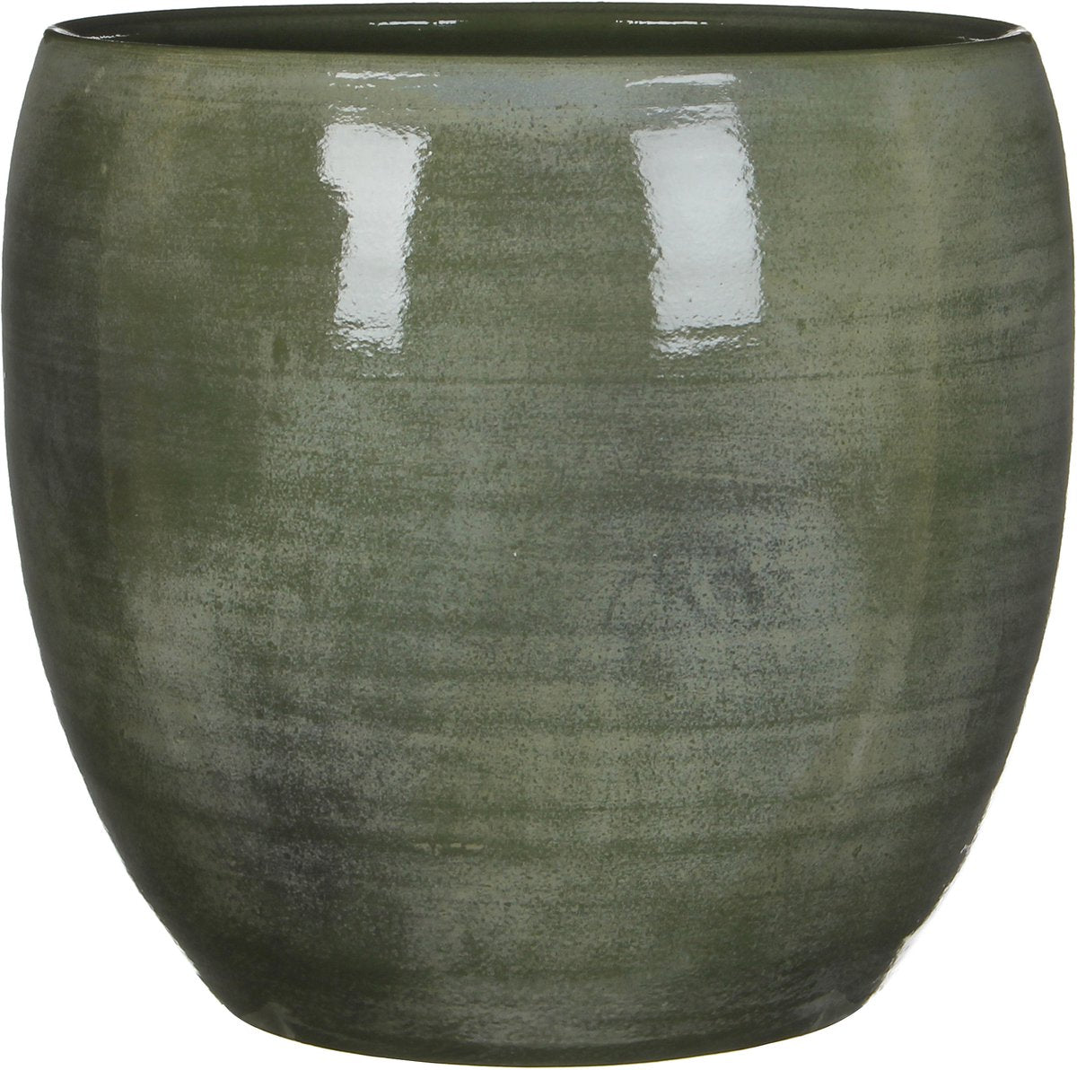  Mica Decorations Lester Bloempot - H31 X Ø33 Cm - Terracotta - Groen