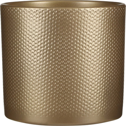  Mica Decorations Era Bloempot - H21,5 X Ø23 Cm - Reliëf - Goud