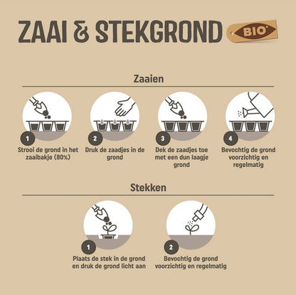  Pokon Bio Zaai- En Stekgrond - 3x10l - Potgrond (biologisch) - Stimuleert Wortelontwikkeling