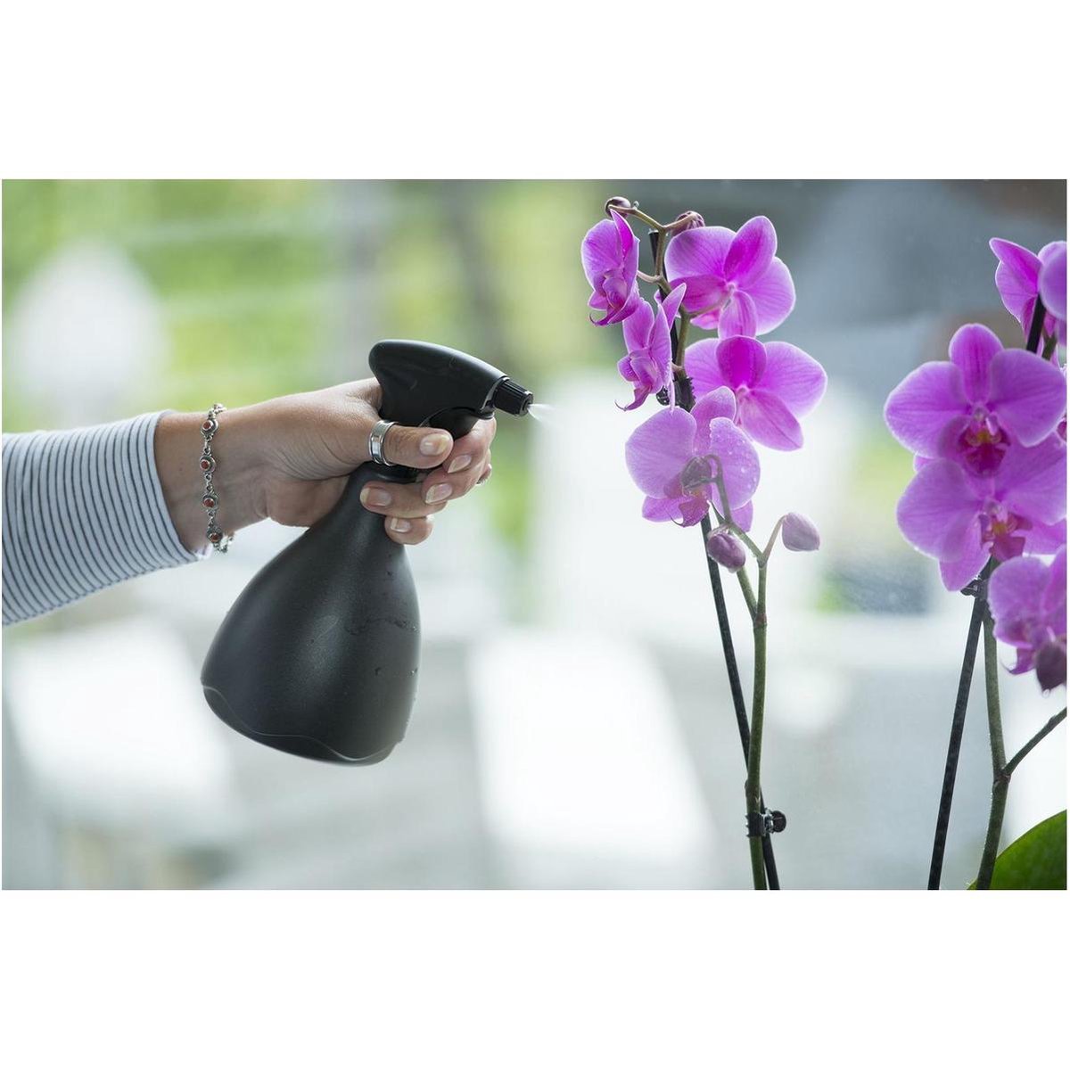 Merkloos Zwarte Plantenspuit 700 Ml - Tuinbenodigdheden - Waterverstuiver - Plantensproeiers/plantenspuiten