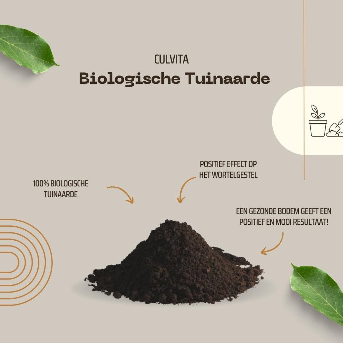  Culvita - Biologische Tuinaarde 40 Liter - Organische Bodemverbeteraar - Stimuleert Het Bodemleven