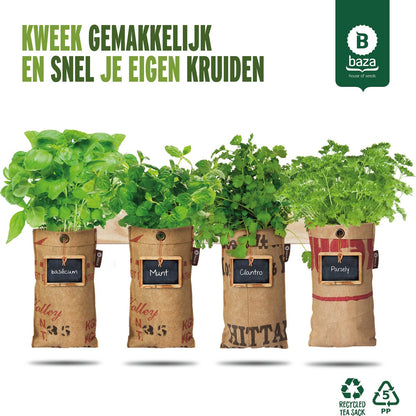  Hangtuintjes Keukenkruiden Kweken - Set 4st.
